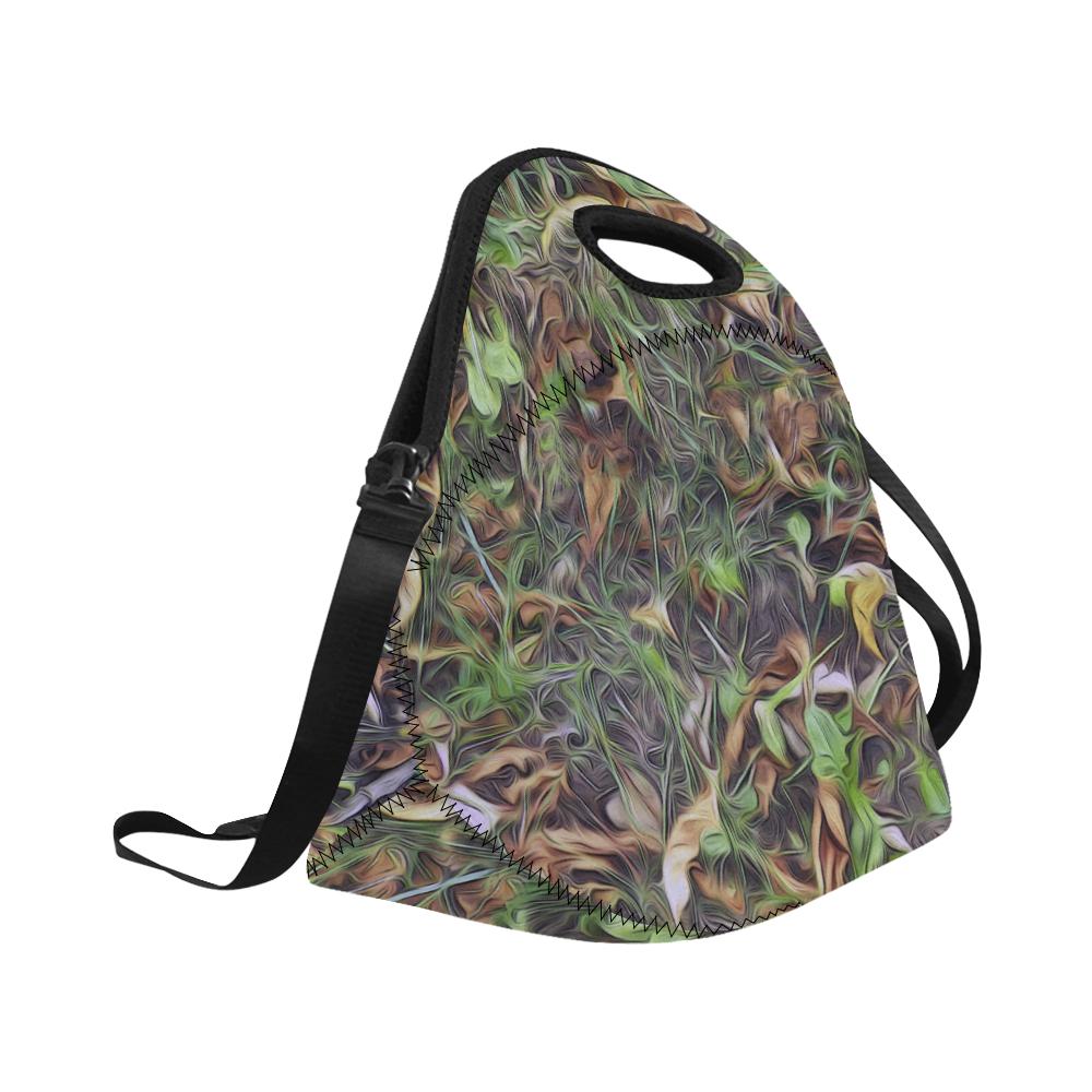 Camouflage Realistic Tree Print Neoprene Lunch Bag (Model 1669)(Large)-JTAMIGO.COM