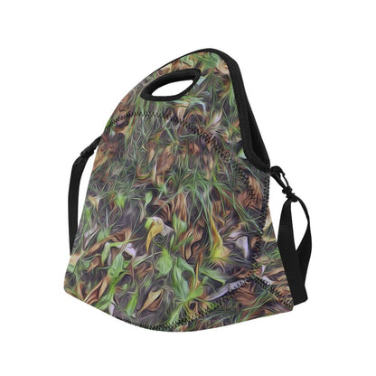Camouflage Realistic Tree Print Neoprene Lunch Bag (Model 1669)(Large)-JTAMIGO.COM