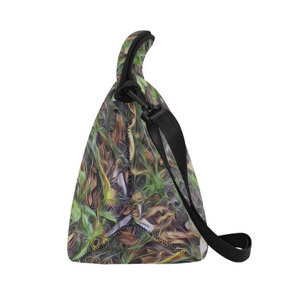 Camouflage Realistic Tree Print Neoprene Lunch Bag (Model 1669)(Large)-JTAMIGO.COM
