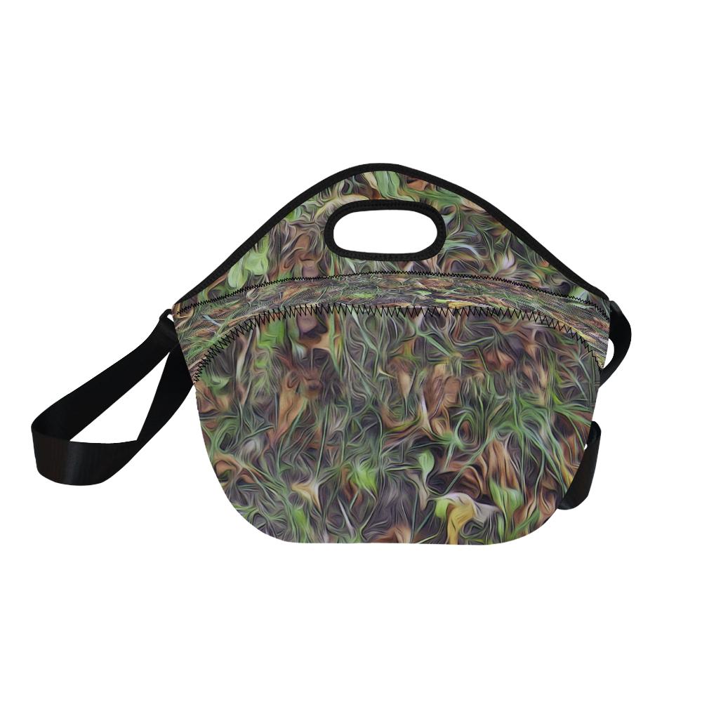 Camouflage Realistic Tree Print Neoprene Lunch Bag (Model 1669)(Large)-JTAMIGO.COM