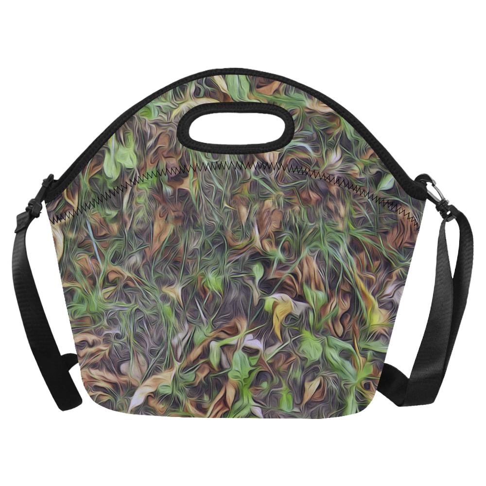 Camouflage Realistic Tree Print Neoprene Lunch Bag (Model 1669)(Large)-JTAMIGO.COM