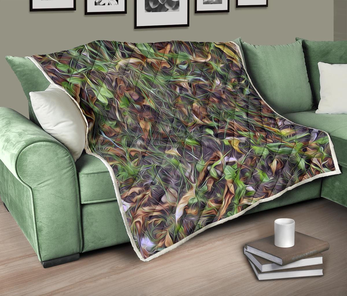 Camouflage Realistic Tree Print Premium Quilt-JTAMIGO.COM