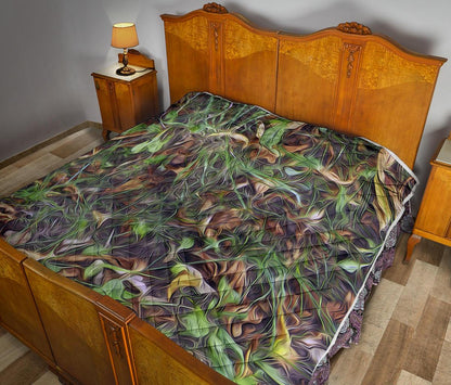 Camouflage Realistic Tree Print Premium Quilt-JTAMIGO.COM