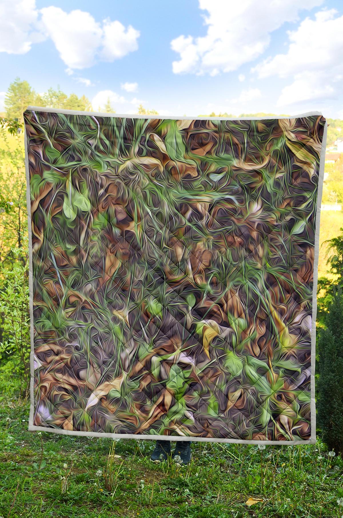 Camouflage Realistic Tree Print Premium Quilt-JTAMIGO.COM