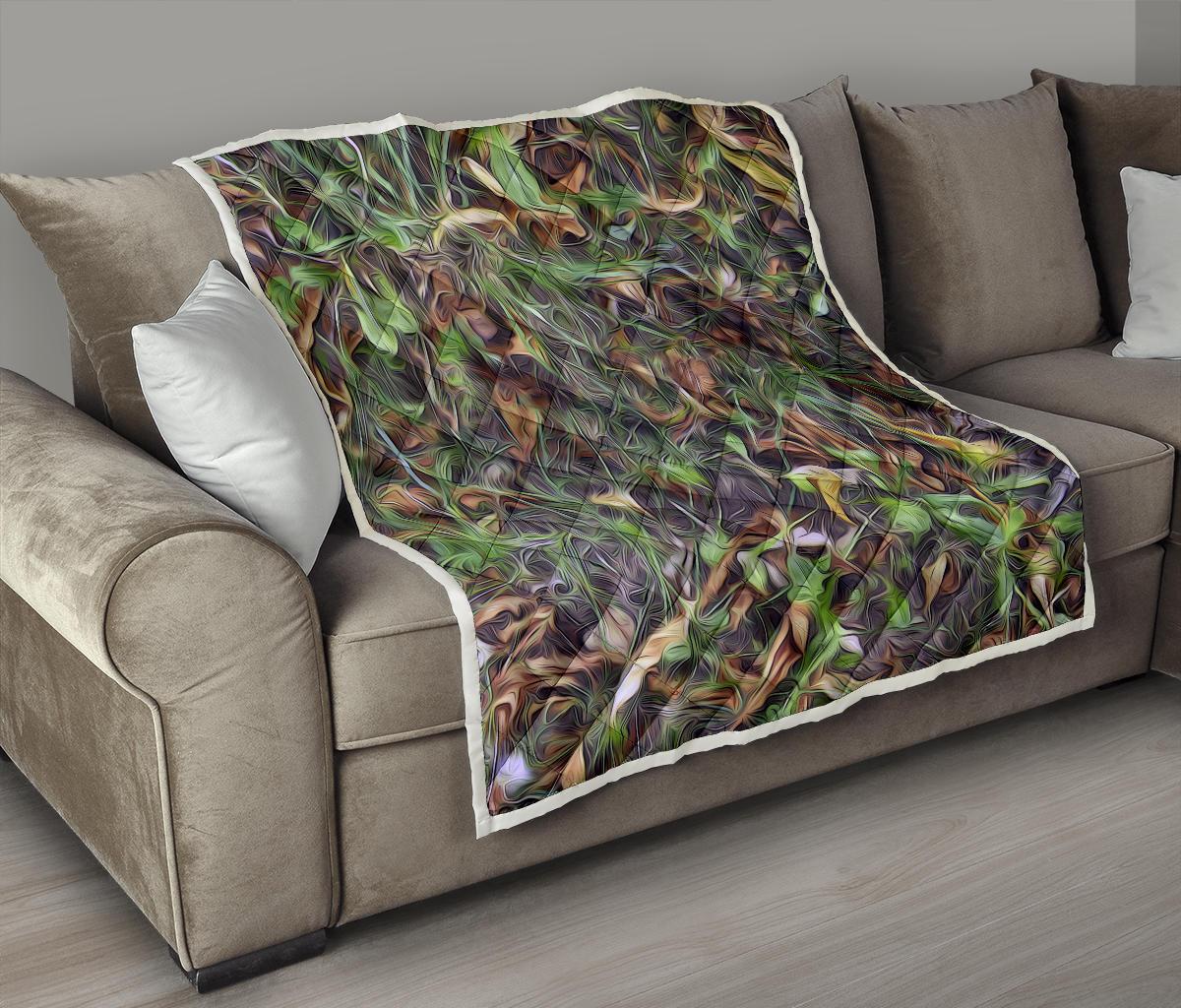Camouflage Realistic Tree Print Premium Quilt-JTAMIGO.COM