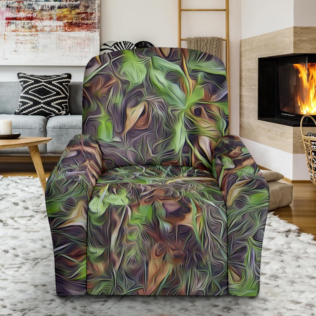 Camouflage Realistic Tree Print Single Sofa Slipcover -JTAMIGO.COM