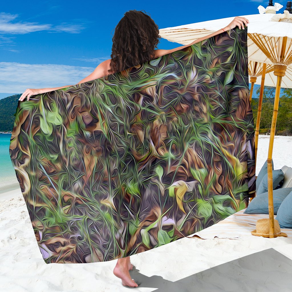 Camouflage Realistic Tree Print Sarong Pareo Wrap