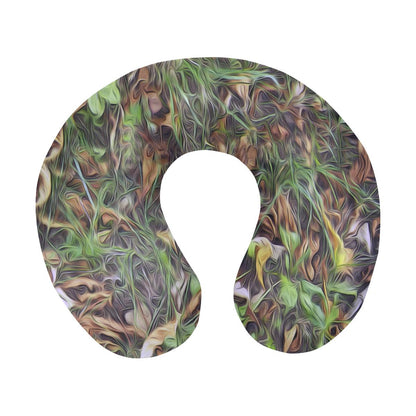 Camouflage Realistic Tree Print U-Shaped Travel Neck Pillow-JTAMIGO.COM
