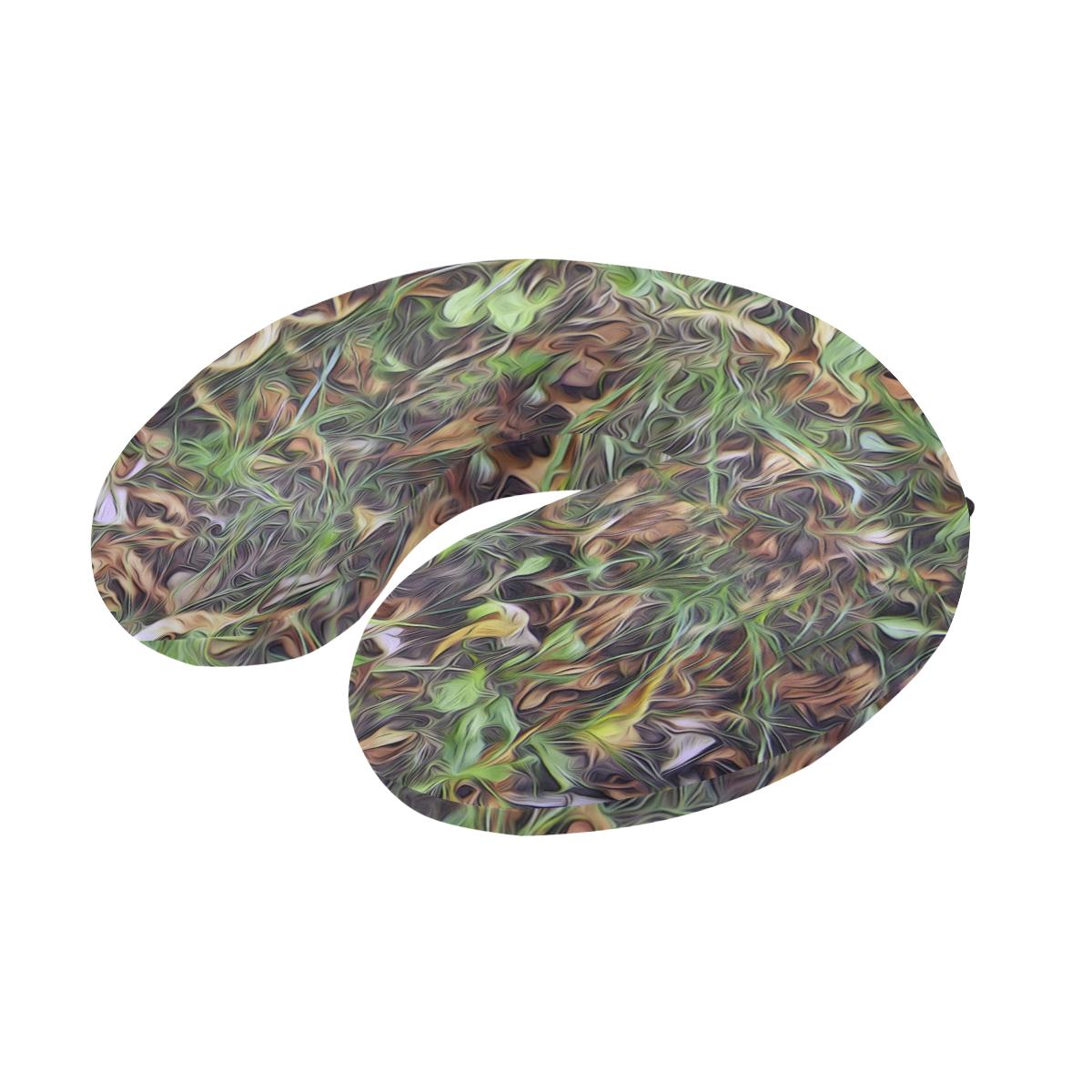 Camouflage Realistic Tree Print U-Shaped Travel Neck Pillow-JTAMIGO.COM