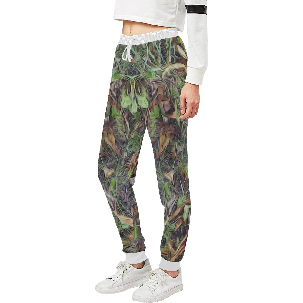 Camouflage Realistic Tree Print Unisex Casual Sweatpants (Model L11)-JTAMIGO.COM