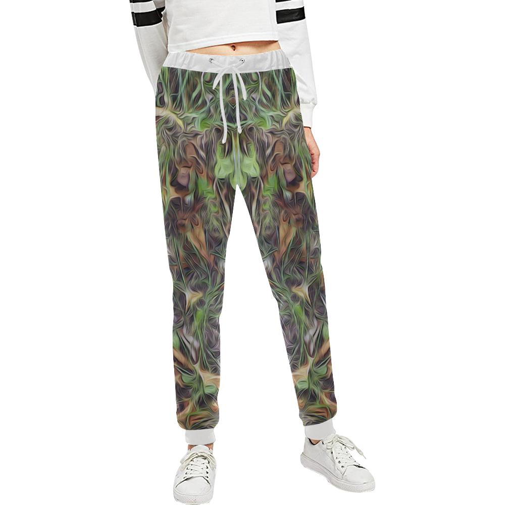 Camouflage Realistic Tree Print Unisex Casual Sweatpants (Model L11)-JTAMIGO.COM