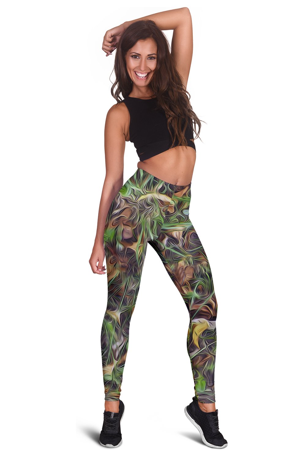 Camouflage Realistic Tree Print Women Leggings