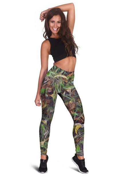 Camouflage Realistic Tree Print Women Leggings