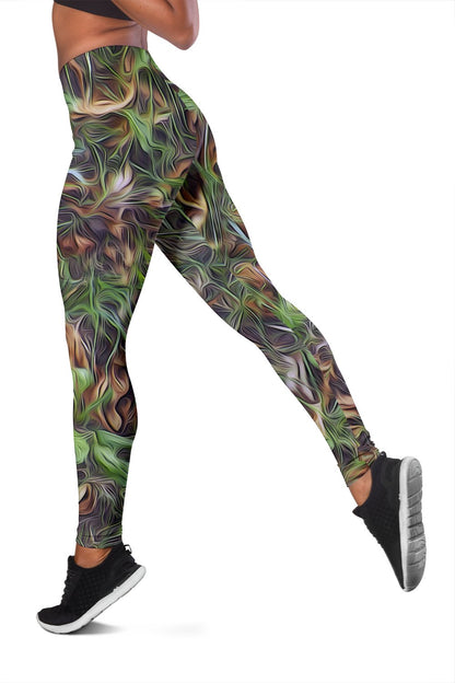 Camouflage Realistic Tree Print Women Leggings