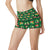 Camper Camping Christmas Themed Print High Waisted Spandex Shorts-JTAMIGO.COM