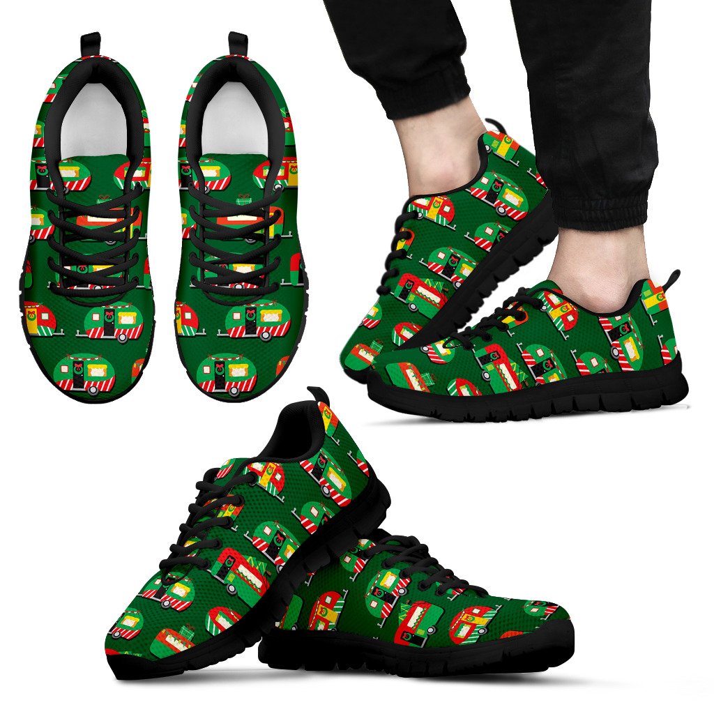 Camper Camping Christmas Themed Print Men Sneakers Shoes