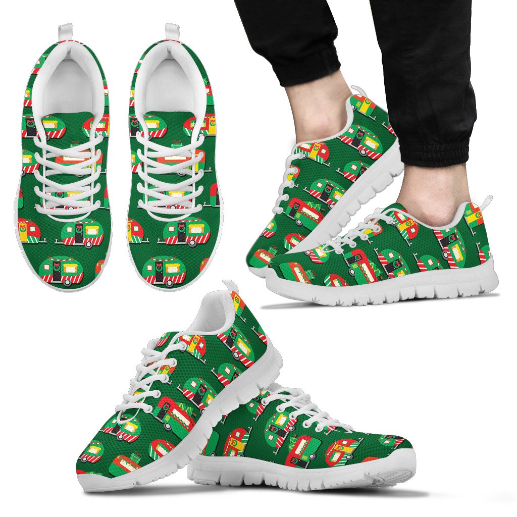 Camper Camping Christmas Themed Print Men Sneakers Shoes