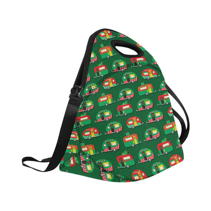 Camper Camping Christmas Themed Print Neoprene Lunch Bag (Model 1669)(Large)-JTAMIGO.COM