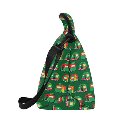 Camper Camping Christmas Themed Print Neoprene Lunch Bag (Model 1669)(Large)-JTAMIGO.COM