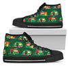 Camper Camping Christmas Themed Print Women High Top Shoes