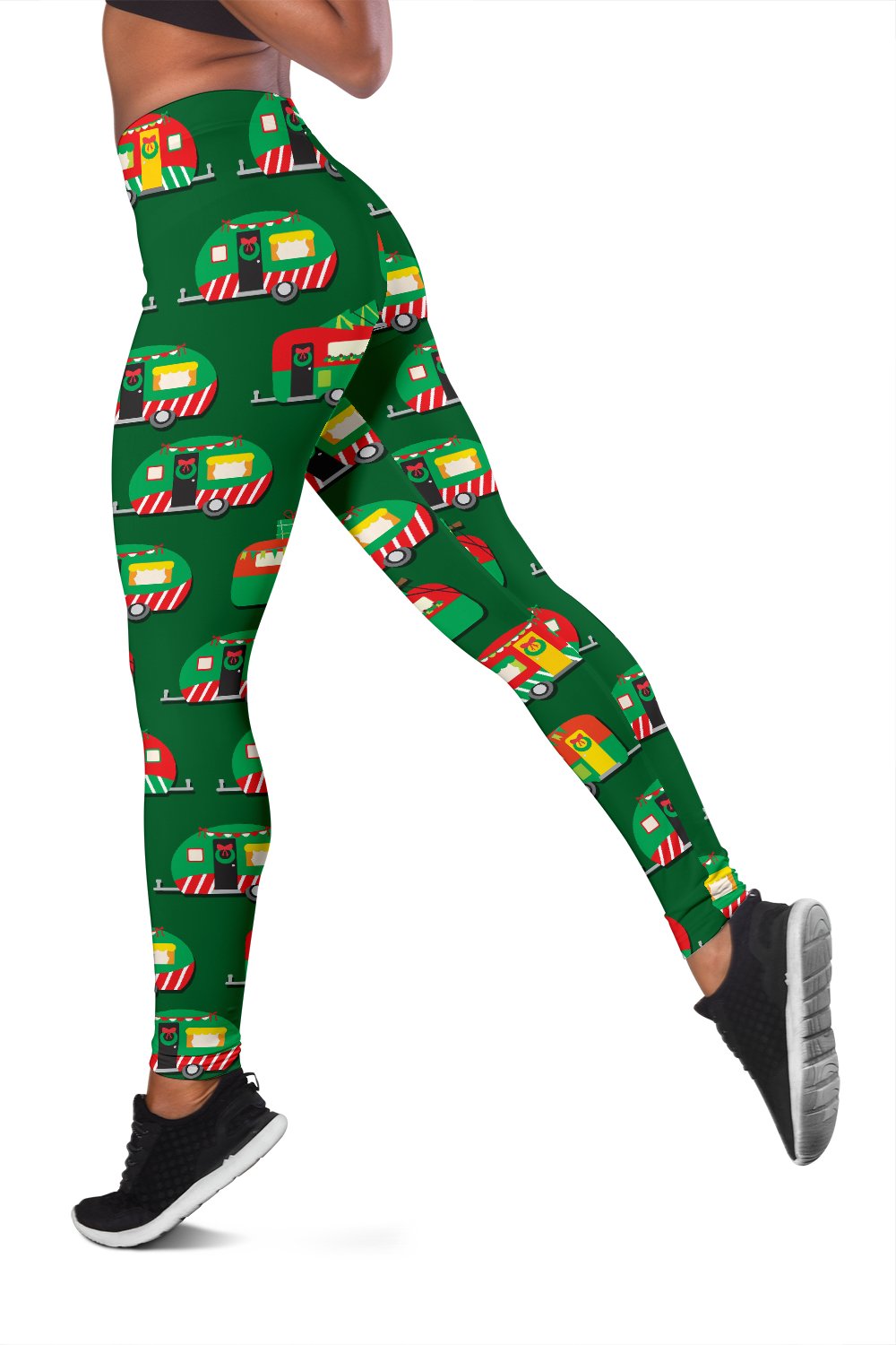 Camper Camping Christmas Themed Print Women Leggings