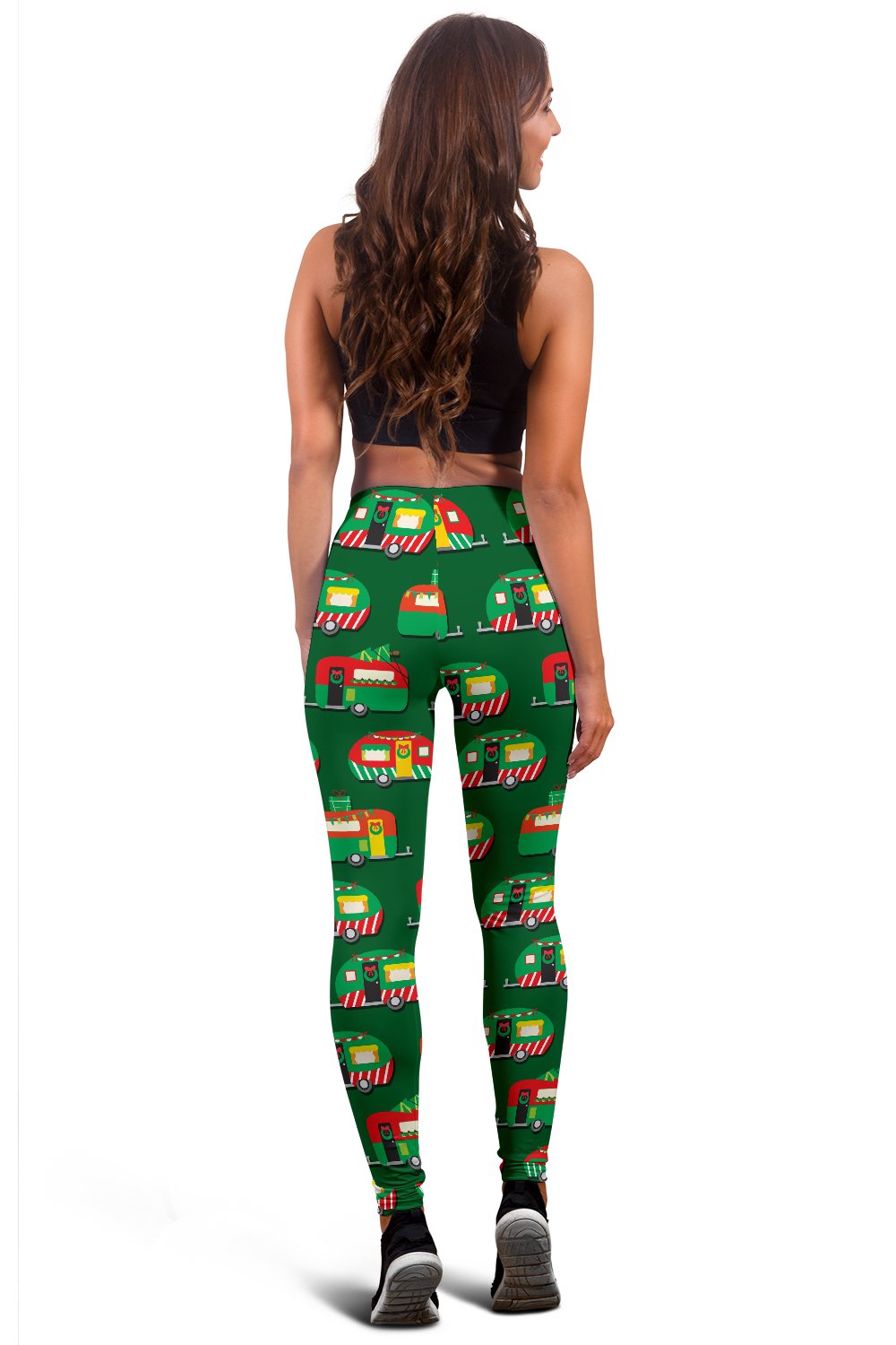 Camper Camping Christmas Themed Print Women Leggings