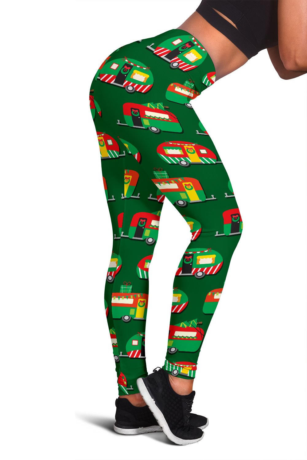 Camper Camping Christmas Themed Print Women Leggings