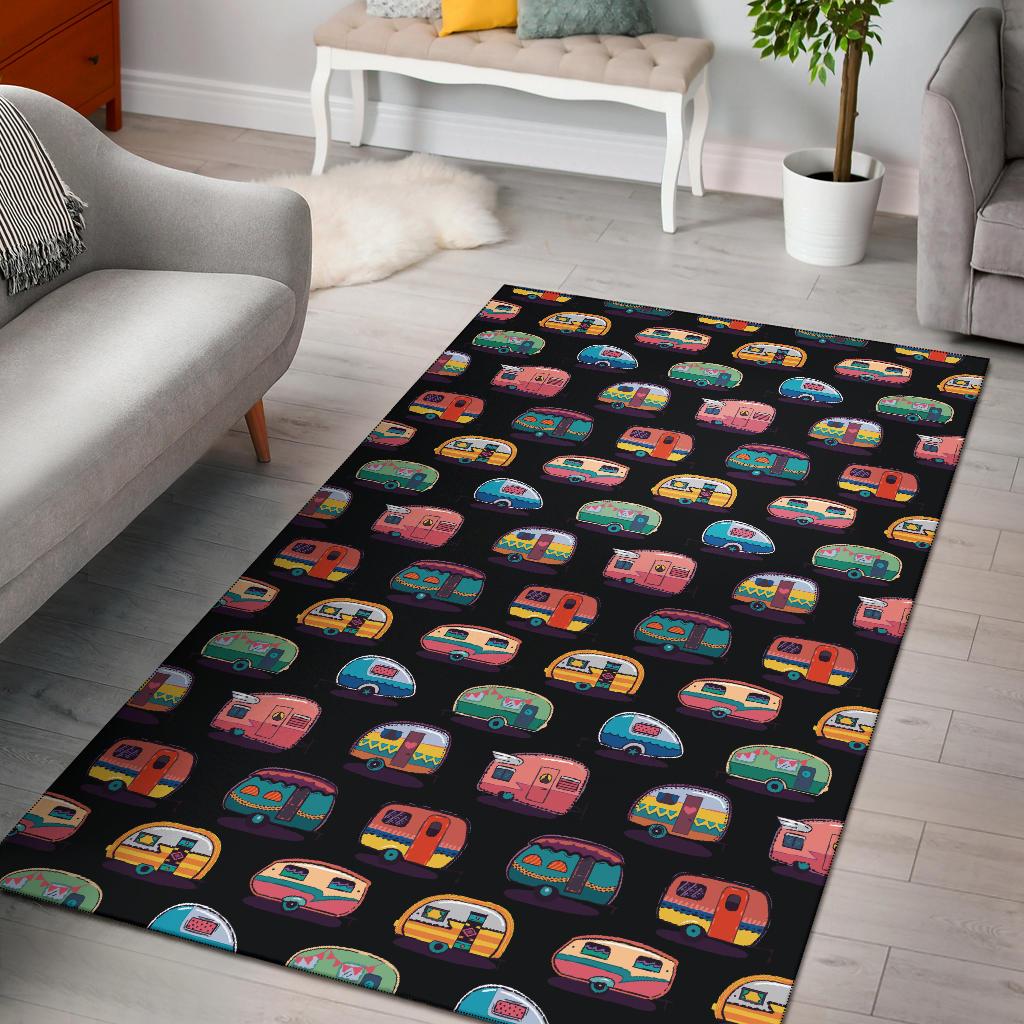 Camper Camping Pattern Area Rugs-JTAMIGO.COM