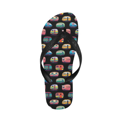 Camper Camping Pattern Flip Flops-JTAMIGO.COM