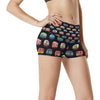 Camper Camping Pattern High Waisted Spandex Shorts-JTAMIGO.COM