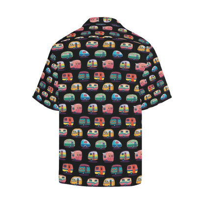 Camper Camping Pattern Men Aloha Hawaiian Shirt