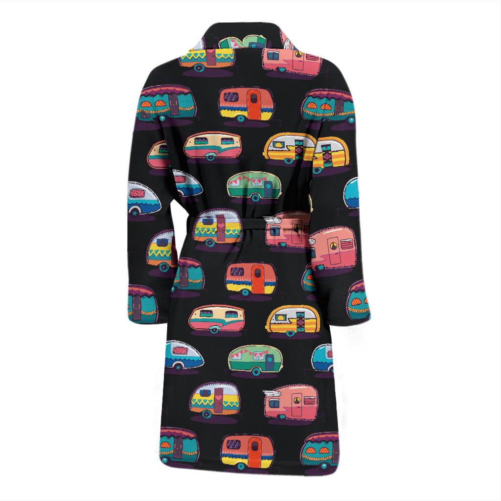 Camper Camping Pattern Men Bath Robe-JTAMIGO.COM