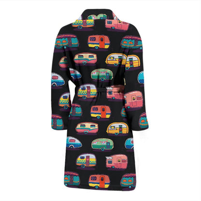 Camper Camping Pattern Men Bath Robe-JTAMIGO.COM