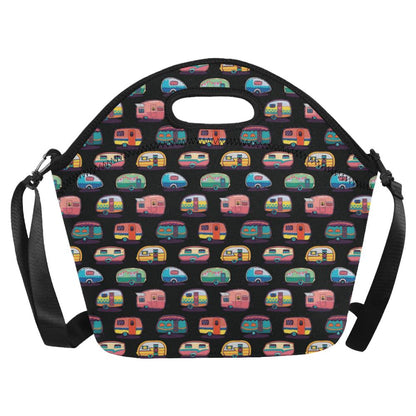 Camper Camping Pattern Neoprene Lunch Bag (Model 1669)(Large)-JTAMIGO.COM