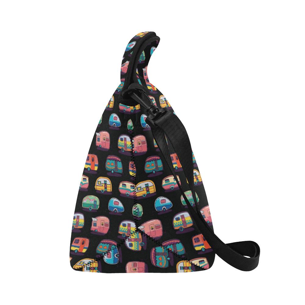 Camper Camping Pattern Neoprene Lunch Bag (Model 1669)(Large)-JTAMIGO.COM