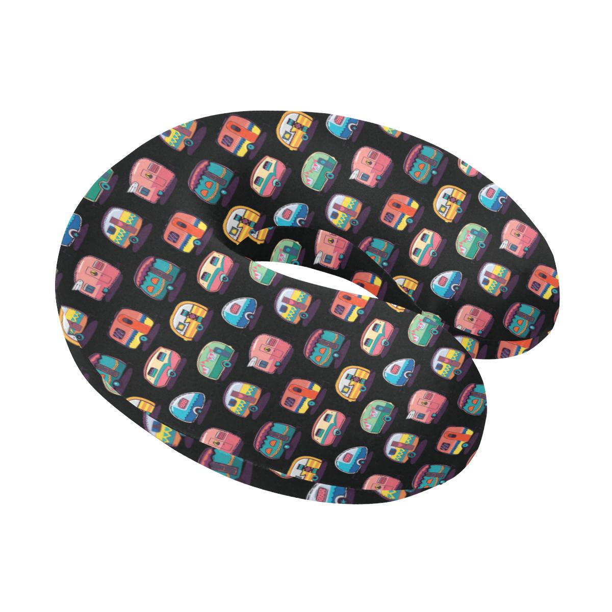 Camper Camping Pattern U-Shaped Travel Neck Pillow-JTAMIGO.COM
