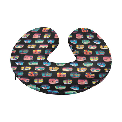 Camper Camping Pattern U-Shaped Travel Neck Pillow-JTAMIGO.COM