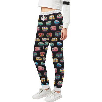 Camper Camping Pattern Unisex Casual Sweatpants (Model L11)-JTAMIGO.COM
