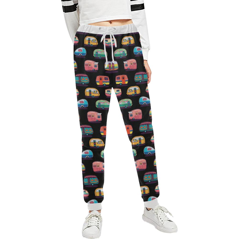 Camper Camping Pattern Unisex Casual Sweatpants (Model L11)-JTAMIGO.COM