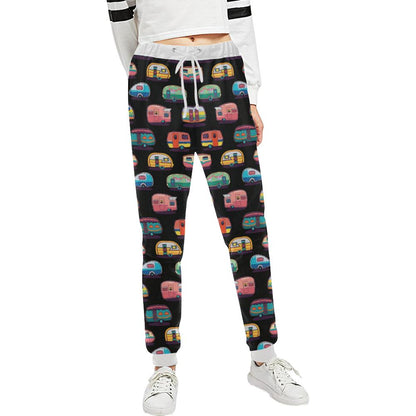 Camper Camping Pattern Unisex Casual Sweatpants (Model L11)-JTAMIGO.COM