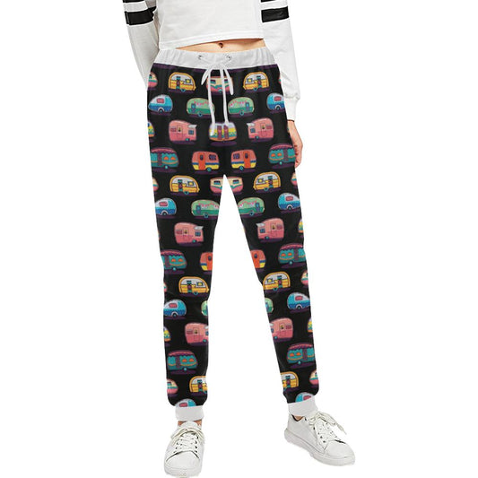 Camper Camping Pattern Unisex Casual Sweatpants (Model L11)-JTAMIGO.COM