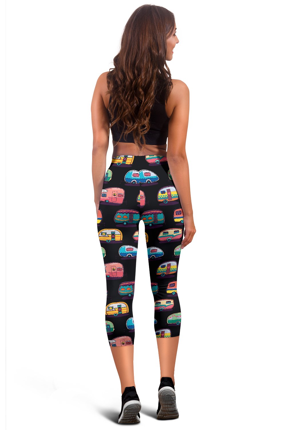 Camper Camping Pattern Women Capris
