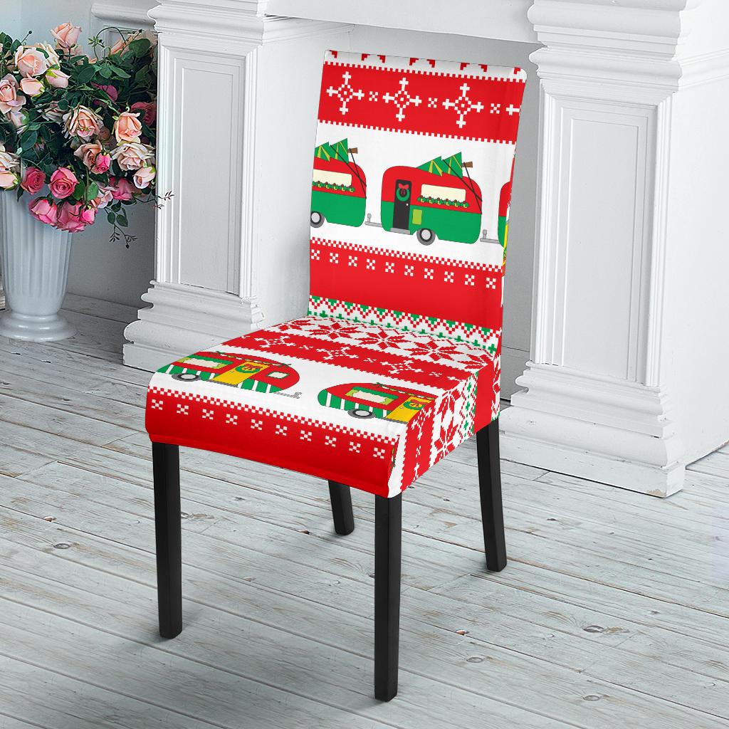 Camper Camping Ugly Christmas Design Print Dinning Chair Slipper-JTAMIGO.COM