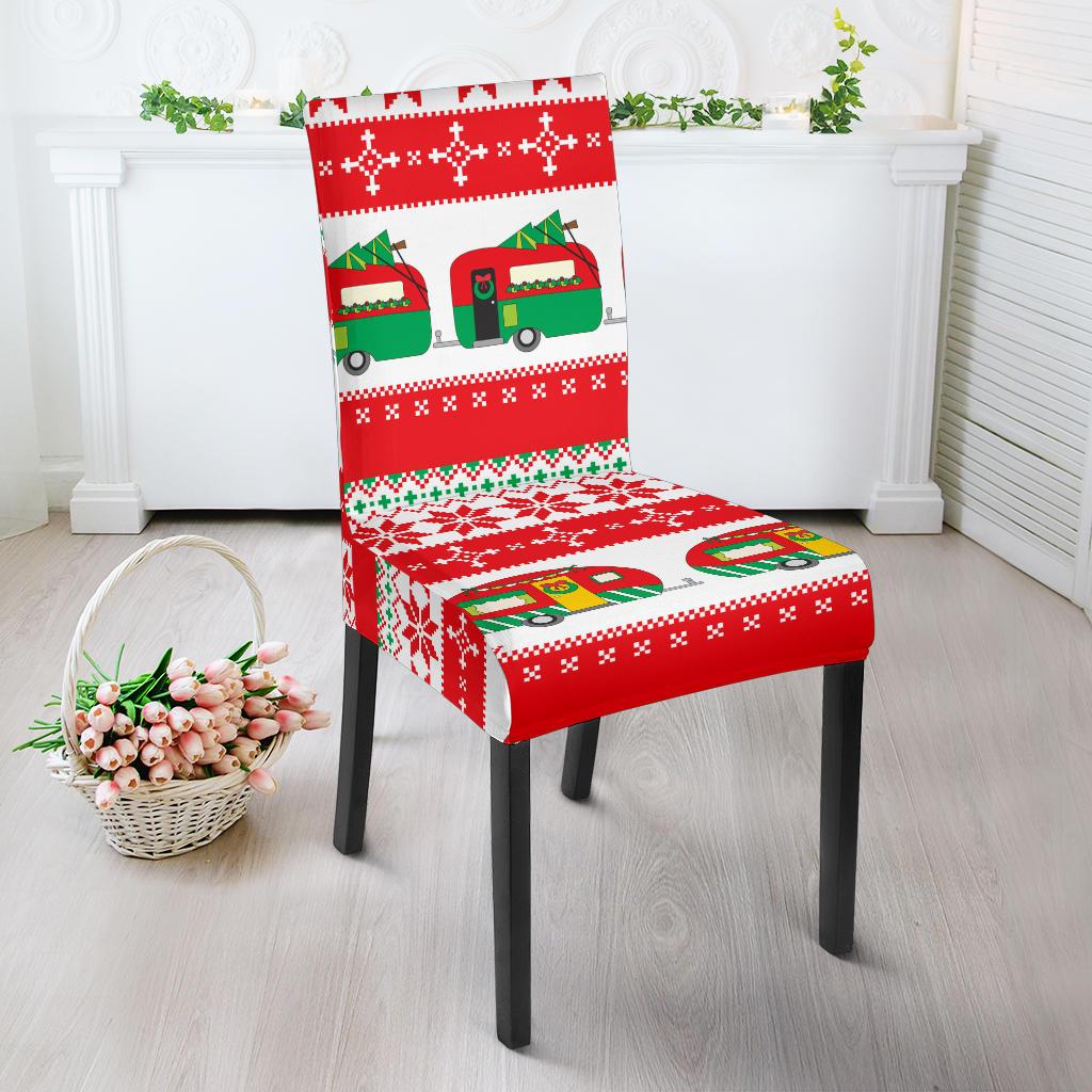 Camper Camping Ugly Christmas Design Print Dinning Chair Slipper-JTAMIGO.COM