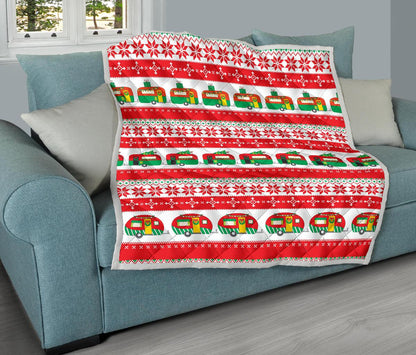 Camper Camping Ugly Christmas Design Print Premium Quilt-JTAMIGO.COM