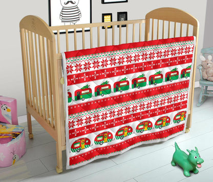 Camper Camping Ugly Christmas Design Print Premium Quilt-JTAMIGO.COM
