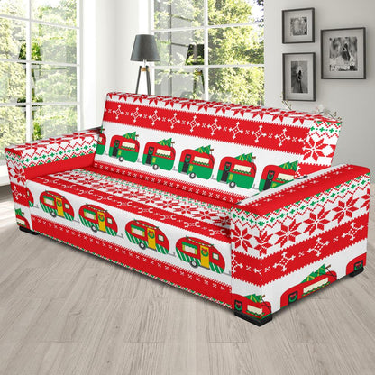 Camper Camping Ugly Christmas Design Print Sofa Slipcover-JTAMIGO.COM