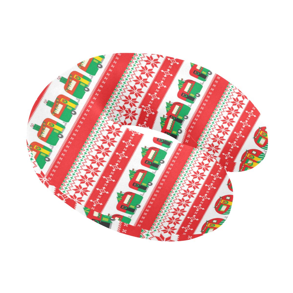 Camper Camping Ugly Christmas Design Print U-Shaped Travel Neck Pillow-JTAMIGO.COM