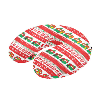 Camper Camping Ugly Christmas Design Print U-Shaped Travel Neck Pillow-JTAMIGO.COM