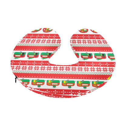 Camper Camping Ugly Christmas Design Print U-Shaped Travel Neck Pillow-JTAMIGO.COM